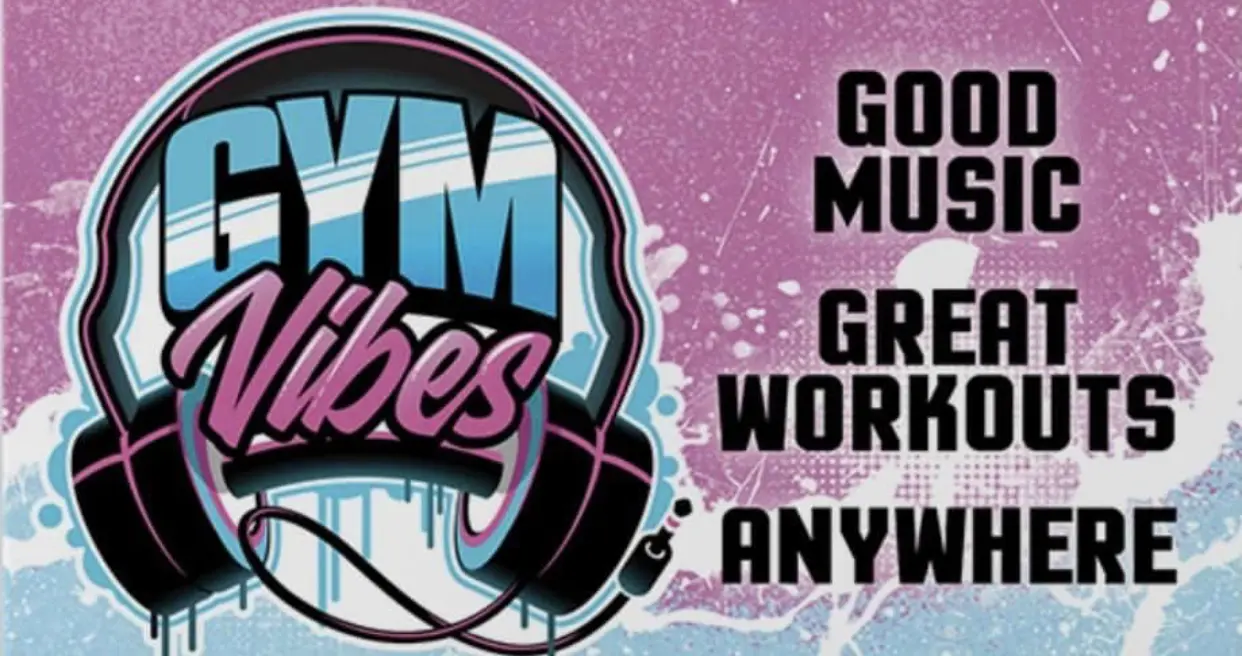 Gym vibes good music great workouts banner