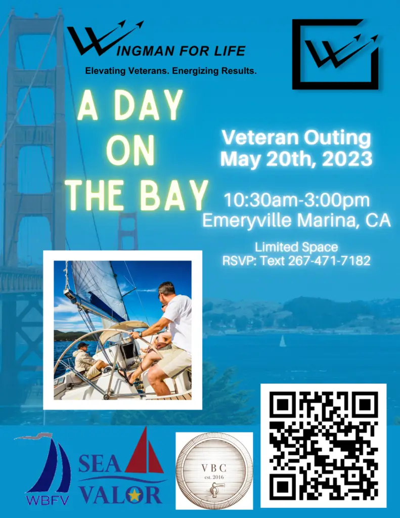 A day on the bay banner on blue background