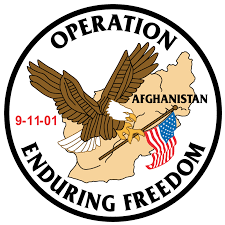 Operation enduring freedom logo on white background